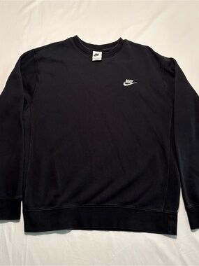 Nike Black Crewneck Sweatshirt with White Swoosh
